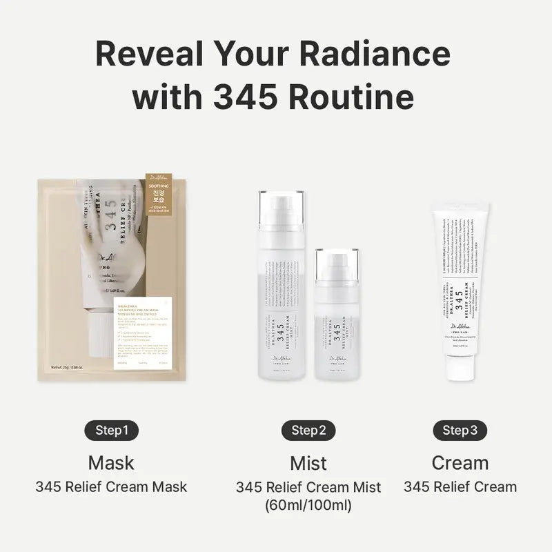 Dr. Althea 345 Relief Cream - Daily Facial Moisturizer for Blemish Relief and Soothing Recovery, Vegan Korean Skincare