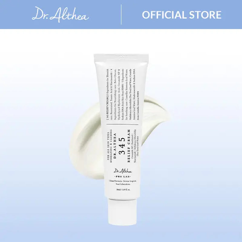 Dr. Althea 345 Relief Cream - Daily Facial Moisturizer for Blemish Relief and Soothing Recovery, Vegan Korean Skincare