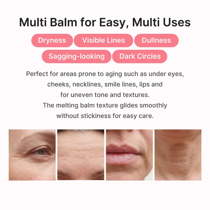 Medicube PDRN Pink Collagen Volume Multi Balm | All-in-One Volufiline, PDRN, NAD Stick for Youthful Appearance, Fine Line Reduction, Firming and Anti-Aging Care | Suitable for Under-Eyes, Neck, Forehead, Smile Lines, and Lip Care | Korean Skincare
