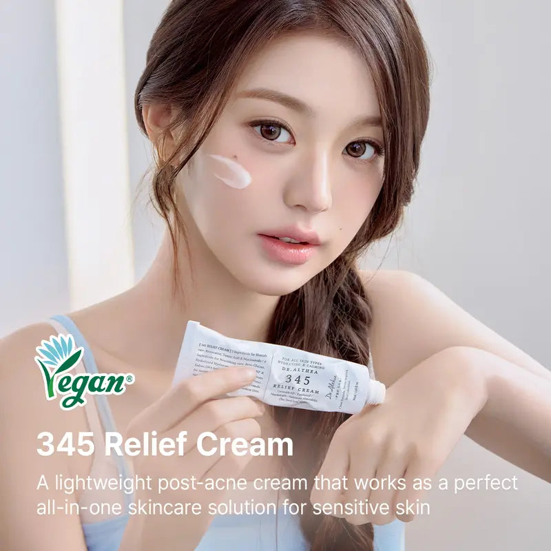 Dr. Althea 345 Relief Cream - Daily Facial Moisturizer for Blemish Relief and Soothing Recovery, Vegan Korean Skincare