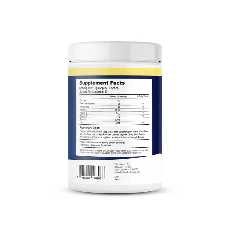 Bella All Natural Colon Cleanse - 400 Grams