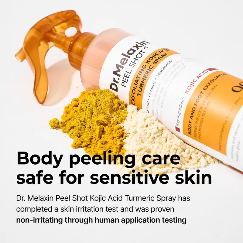 Dr. Melaxin Peel Shot Keratin Care Spray with Kojic Acid and Turmeric - 200ml Pore-Clearing Exfoliating Formula for Skin Repair