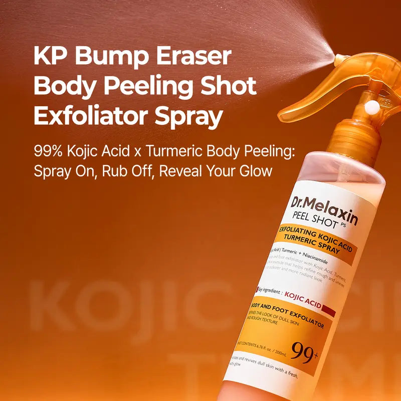 Dr. Melaxin Peel Shot Keratin Care Spray with Kojic Acid and Turmeric - 200ml Pore-Clearing Exfoliating Formula for Skin Repair