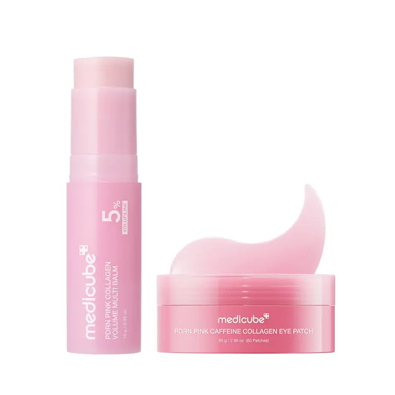 Medicube PDRN Pink Collagen Volume Multi Balm | All-in-One Volufiline, PDRN, NAD Stick for Youthful Appearance, Fine Line Reduction, Firming and Anti-Aging Care | Suitable for Under-Eyes, Neck, Forehead, Smile Lines, and Lip Care | Korean Skincare
